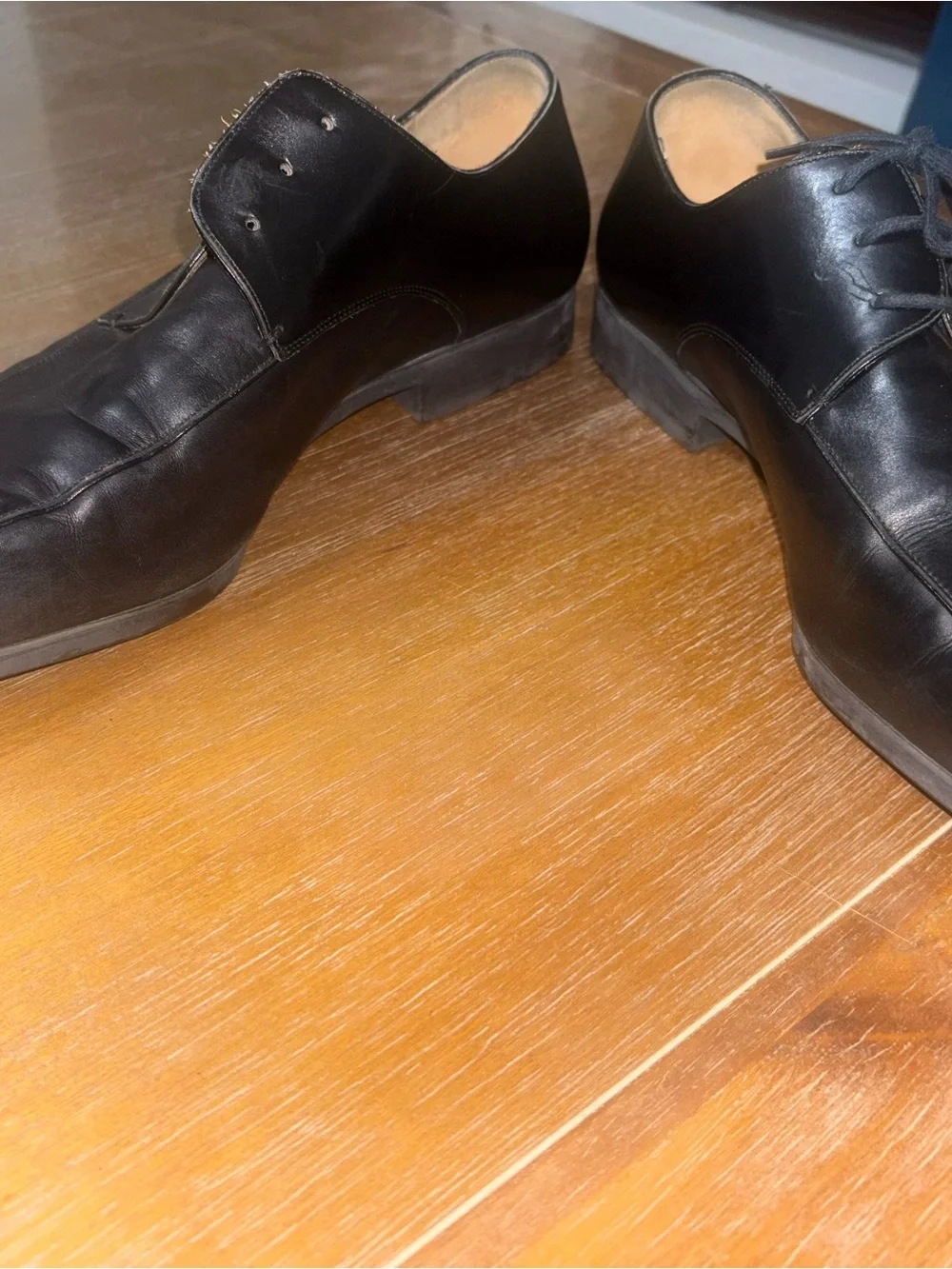 Authentic Gucci Black Let her Lace Up Men’s Dress Shoes Size 42.5 E (US9.5)
